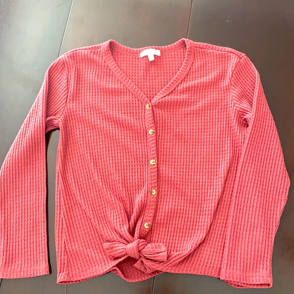 Girls Blouse, deep rose